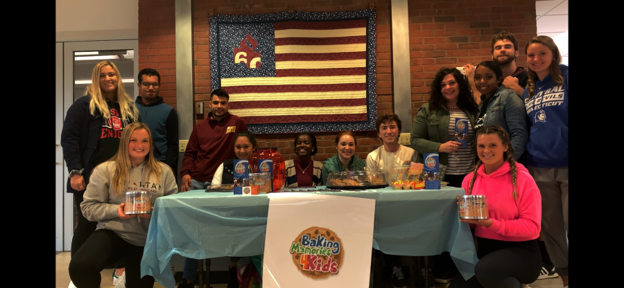 (Photo courtesy of Mark Keegan): Winship and her students are pictured at one of the bake sales held at STAC to help raise money for Baking Memories 4 Kids.