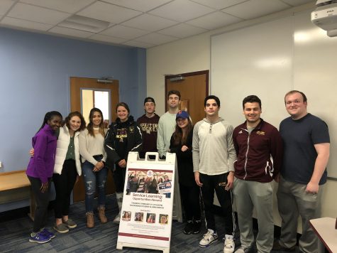 (Photo courtesy Professor Elaine Winship): Some students from Professor Winship’s PR Event Planning and Crisis Communication class gather for a group photo. 
